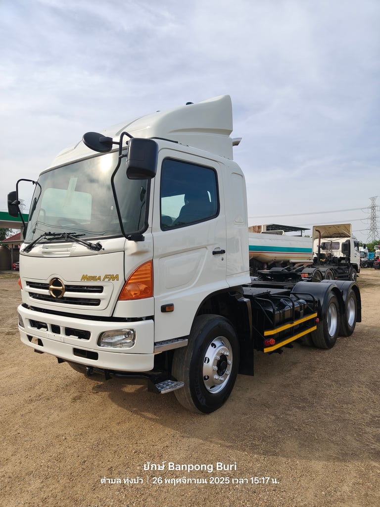 HINO FM 314แรงม้า รถบรรทุก หัวลาก 10ล้อ หัวลาก เฉพาะหัว ปี2005 เลขไมล์น้อยกว่า 500,000 กม.
