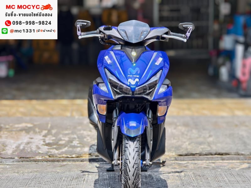 Aerox Movistar 2018 รถบ้านแท้เครื่องเดิม เล่มเขียวชุดโอนครบ No1430