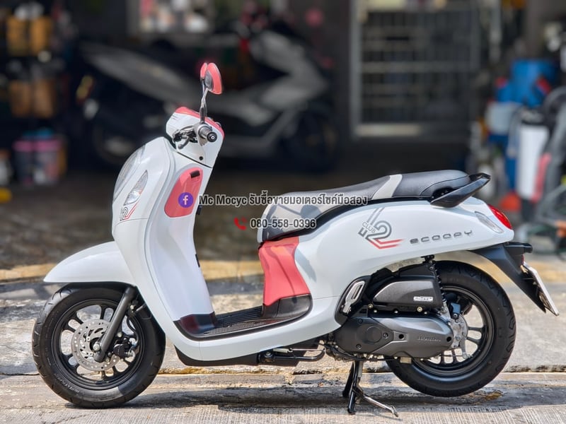 Scoopy i 2022 Club12 วิ่ง10000โล รถบ้านเครื่องท่อเดิมสีสวย เล่มเขียวชุดโอนครบ No1335