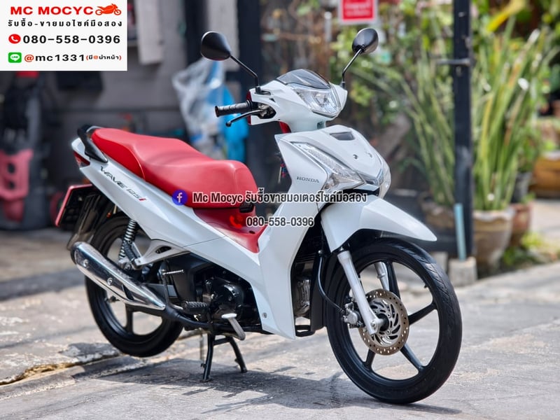 Wave 125i 2022 สตาดมือล้อแมค รถมือเดียวเครื่องท่อเดิมๆ ใช้งานได้ปกติ มีเล่มเขียวชุดโอนให้ครบ NO1435
