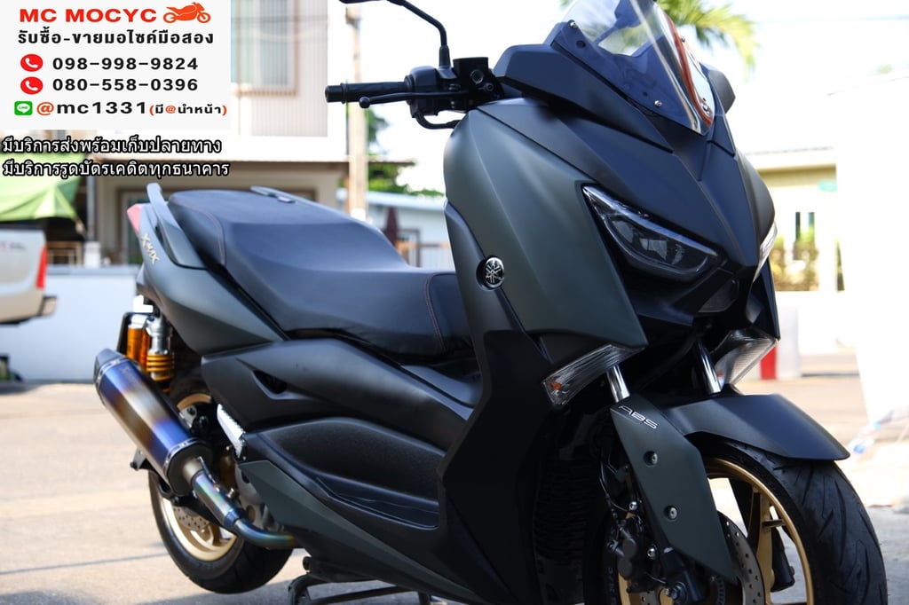 Xmax 2020 สีเทาล้อทอง พร้อมของแต่งสวยๆซื้อไปขับหล่อ รถบ้านมือเดียว มีเล่มเขียวชุดโอนครบ   No158