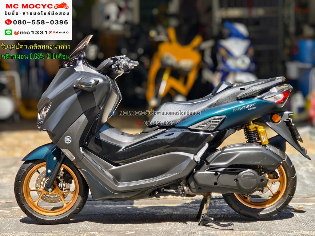 Nmax 2022 วิ่ง10000โลแท้ รุ่นTOP Yconnect ABS TCS รถบ้านแท้มือเดียว กุญแจบุคเซอวิสครบ แต่งแน่นๆ No1155