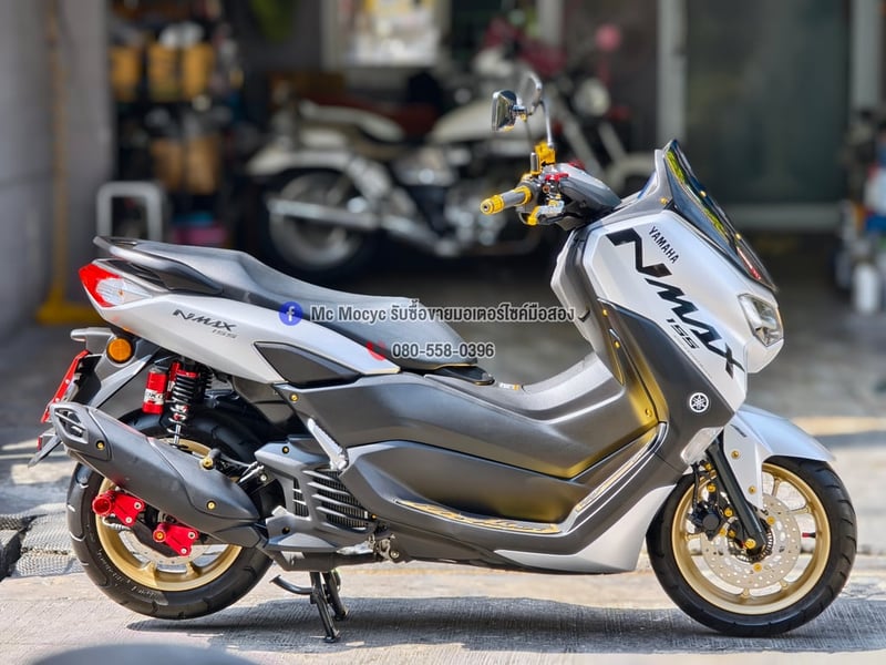 Nmax 2021 รุ่นTOP ABS TCS วิ่ง600โลแท้ รถบ้านแท้มือเดียว กุญแจบุคเซอวิสครบ ของแต่งแน่นๆ No1333
