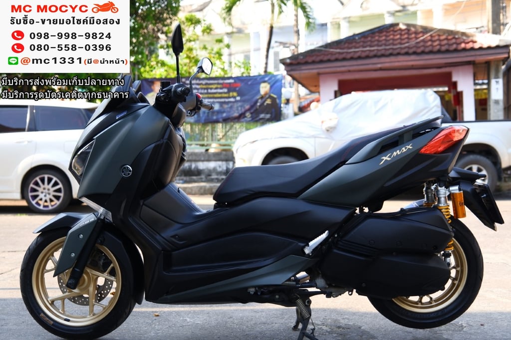 Xmax 2020 สีเทาล้อทอง พร้อมของแต่งสวยๆซื้อไปขับหล่อ รถบ้านมือเดียว มีเล่มเขียวชุดโอนครบ   No158