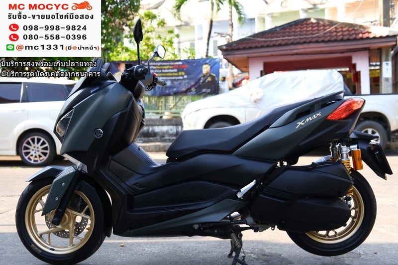Xmax 2020 สีเทาล้อทอง พร้อมของแต่งสวยๆซื้อไปขับหล่อ รถบ้านมือเดียว มีเล่มเขียวชุดโอนครบ   No158