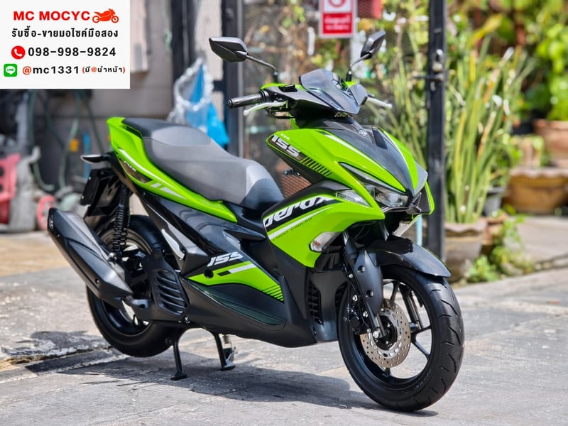 Aerox 2019 วิ่ง2000โลแท้ รถบ้านแท้มือเดียวเครื่องเดิม กุญแจบุคเซอวิสครบ เล่มเขียวชุดโอนครบ No1429