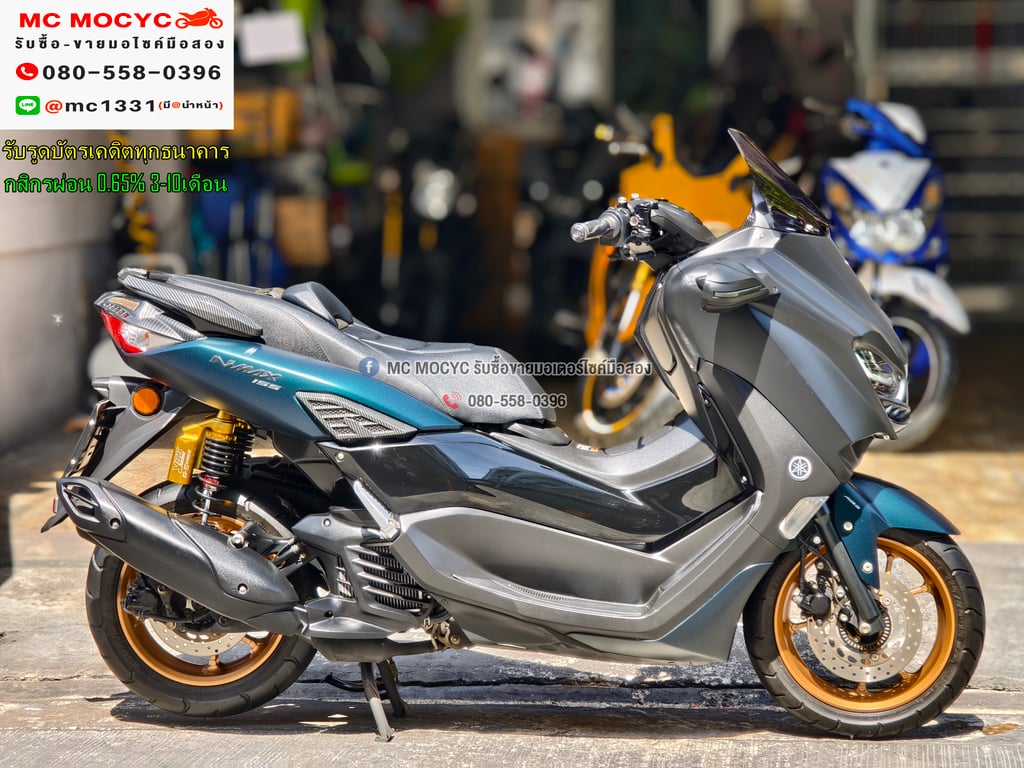 Nmax 2022 วิ่ง10000โลแท้ รุ่นTOP Yconnect ABS TCS รถบ้านแท้มือเดียว กุญแจบุคเซอวิสครบ แต่งแน่นๆ No1155