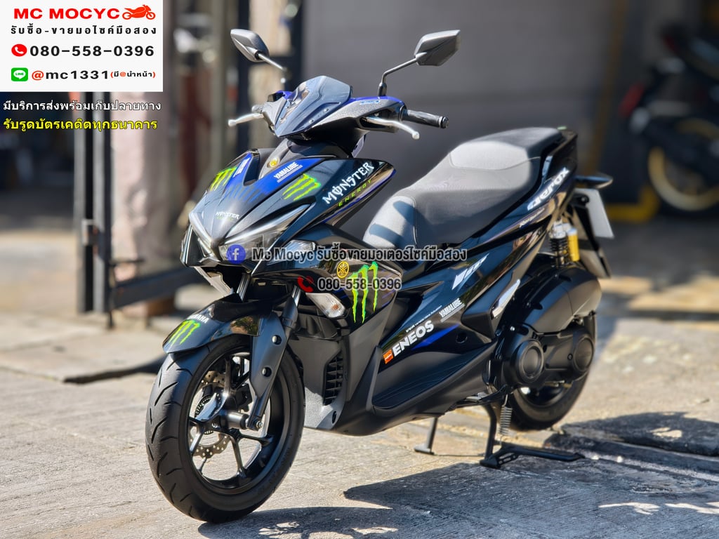 Aerox Monster 2019 วิ่ง3000โลแท้ รถบ้านแท้มือเดียว เครื่องท่อเดิมๆ กุญแจบุคเซอวิสครบ No1289