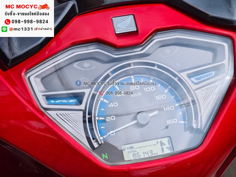 Wave 125i 2025 วิ่ง8000โล รุ่นTOPสตาดมือล้อแมค รถบ้านแท้เครื่องท่อเดิมๆ มีเล่มเขียวชุดโอนครบ No1378