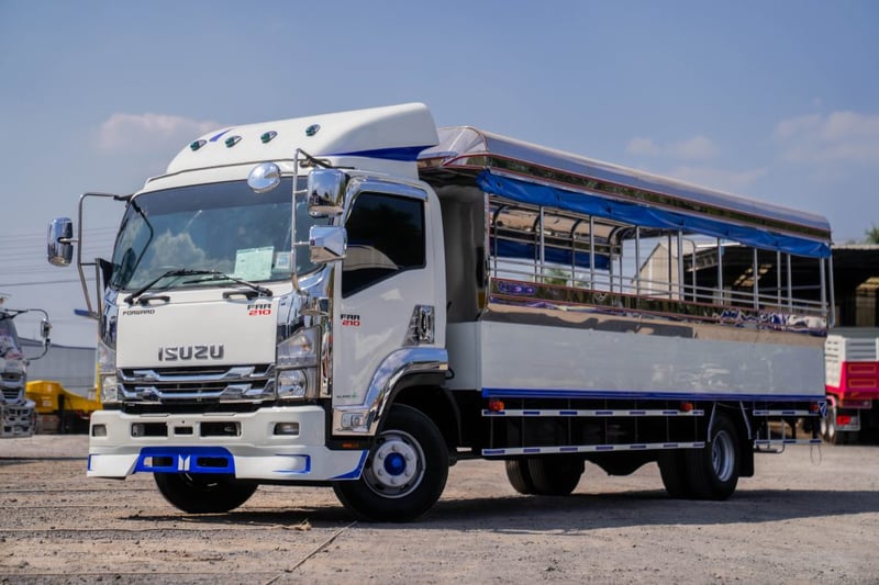 ISUZU FRR รถบรรทุก 6ล้อ สองแถว ปี2013 เลขไมล์ 792,634 กม.