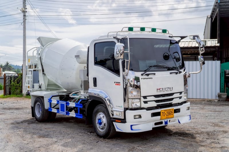 ISUZU FRR 190แรงม้า รถบรรทุก 6ล้อ โม่ผสมปูน ปี2018
