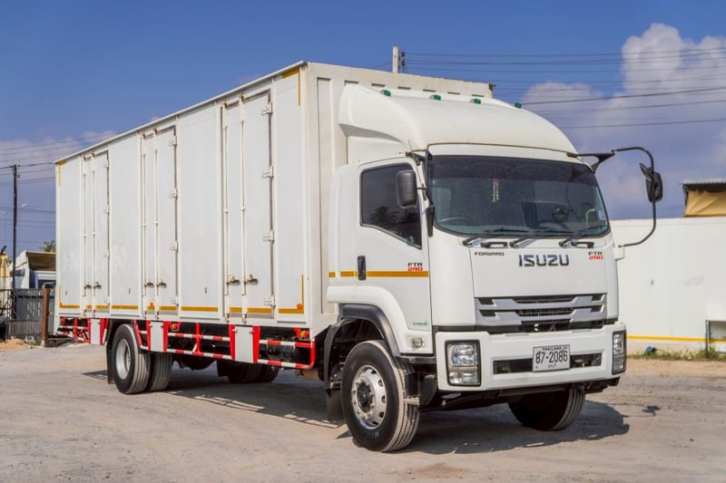 ISUZU FTR 240แรงม้า รถบรรทุก 6ล้อ ตู้แห้ง ปี2023 เลขไมล์ 242,428 กม. ISUZU FTR 240แรงม้า รถบรรทุก 6ล้อ ตู้แห้ง ปี2023 เลขไมล์ 242,428 กม.