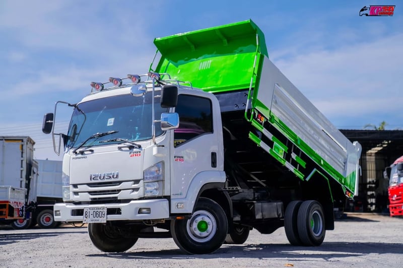 ISUZU FRR 210แรงม้า รถบรรทุก 6ล้อ ดั้มพ์ ปี2020 เลขไมล์น้อยกว่า 100,000 กม.