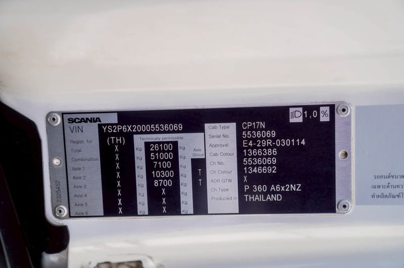 SCANIA P360 360แรงม้า รถบรรทุก หัวลาก 10ล้อ หัวลาก เฉพาะหัว ปี2019