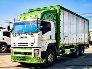 ISUZU FVM 300แรงม้า รถบรรทุก 10ล้อ ตู้แห้ง ปี2018