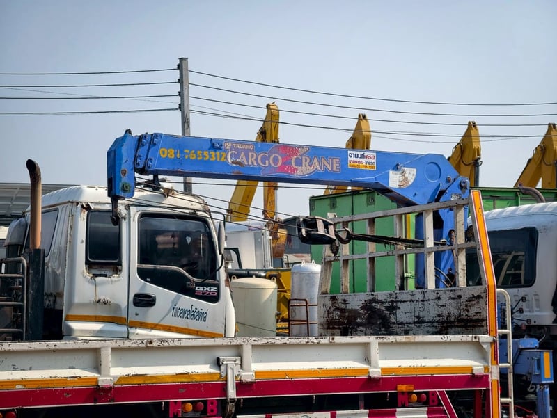 🔥ISUZU FRR 210แรงม้า รถบรรทุก 6ล้อ กระบะเหล็กติดเครน ปี2017🔥