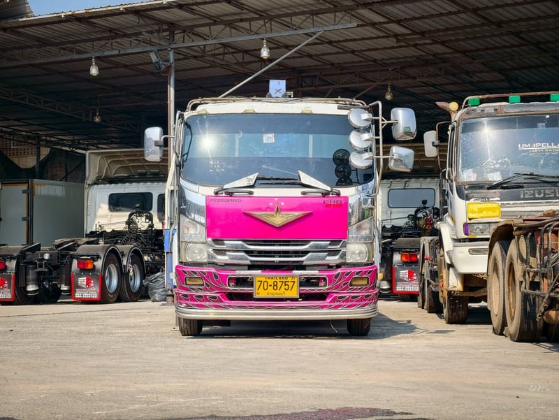 🔥ISUZU FRR 210แรงม้า รถบรรทุก 6ล้อ กระบะเหล็กติดเครน ปี2017🔥