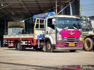 🔥ISUZU FRR 210แรงม้า รถบรรทุก 6ล้อ กระบะเหล็กติดเครน ปี2017🔥