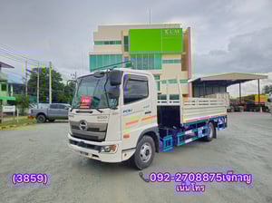 HINO FC 175แรงม้า รถบรรทุก 6ล้อ กระบะเหล็กติดเครน ปี2024(3859)