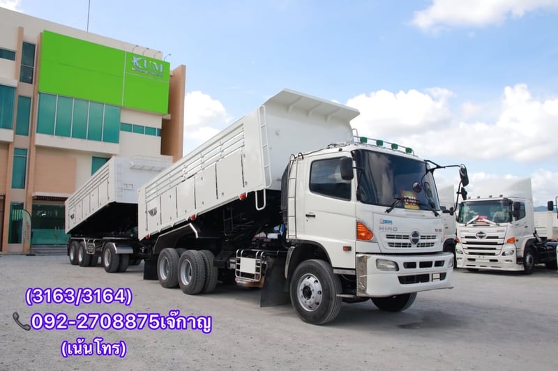 HINO FM 344แรงม้า รถบรรทุก 10ล้อ พ่วงแม่ลูก ปี2013(3163-3164)