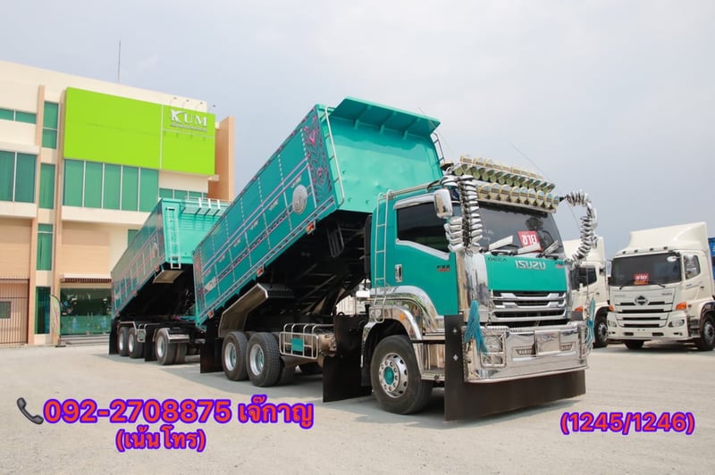 ISUZU FXZ 360แรงม้า รถบรรทุก 10ล้อ พ่วงแม่ลูก ปี2022(1245-1246)