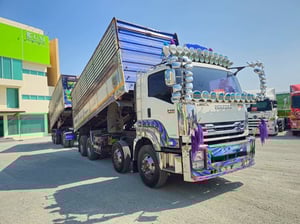 ISUZU FYH 360แรงม้า รถบรรทุก 12ล้อ พ่วงแม่ลูก ปี2013(2507-2508)