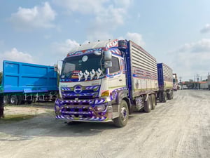 HINO FM 344แรงม้า รถบรรทุก 10ล้อ พ่วงแม่ลูก ปี2018(3362-3363)