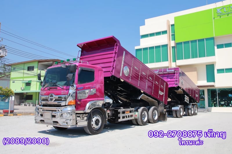HINO FM 380แรงม้า รถบรรทุก 10ล้อ พ่วงแม่ลูก ปี2022(2089-2090) HINO FM 380แรงม้า รถบรรทุก 10ล้อ พ่วงแม่ลูก ปี2022(2089-2090)