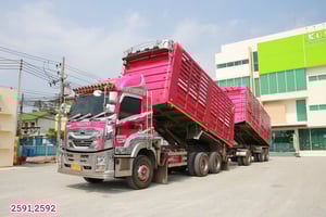สิบล้อดั้มพ์ ISUZU FXZ 360 แรง ปี 2565 + หางดั้มพ์ สามเพลา อู่เดอะฟินิกซ์  ปี 2565 (2591,2592)
