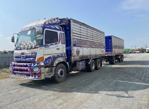 สิบล้อดั้มพ่วงคอกเกษตร HINO FM1A 344แรง ปี 2561 (3362,3363)