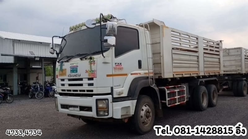 💥💥ด่วนรถเข้าใหม่ Vายตัด 1,750,000.-  สิบล้อดั้ม ISUZU FXZ 360 แรง ปี2557 + หางดั้มสามมิตร ปี2557 (4733,4734)