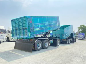 สิบล้อดั้มพ์ ISUZU FXZ 360 แรง ปี 2565 + หางดั้มพ์ สามเพลา อู่สหะกิจ ปี 2565 (1245,1246)