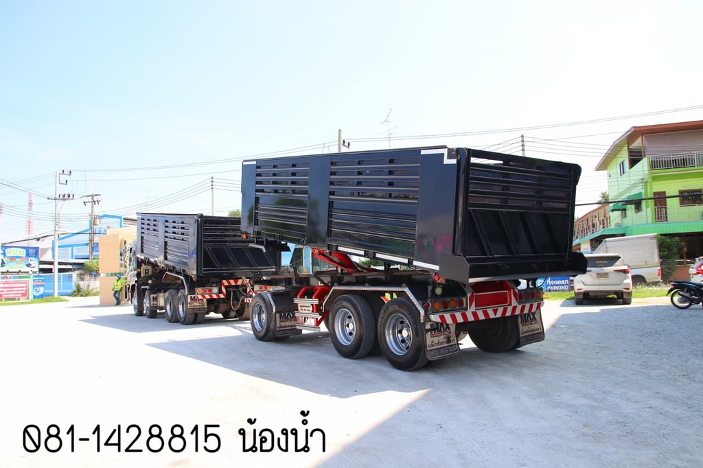สิบสองล้อดั้มพ์ ISUZU FXZ 360 แรงม้า ปี 65 +หางดั้มพ์ สามเพลา อู่แม็กเทรลเลอร์ ปี 65 (3777 3778)