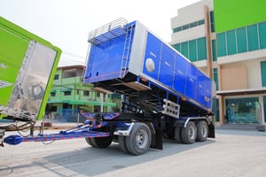 สิบล้อดั้มพ์ HINO FM1A 344 แรง ปี 2566 + หางดั้มพ์ สามเพลา อู่ ส.สมบัติ ปี 2566  (5902,5237)