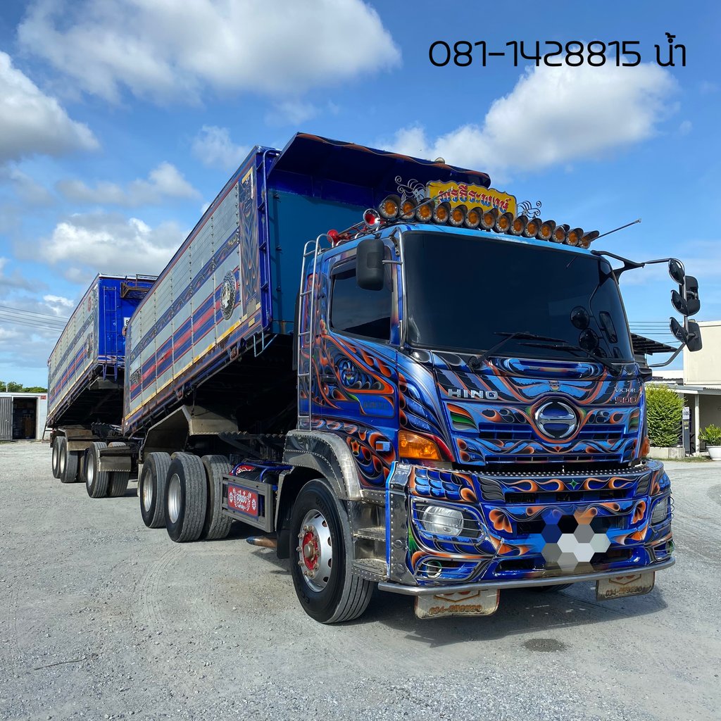 HINO FM 344แรงม้า รถบรรทุก 10ล้อ พ่วงแม่ลูก ปี2017 (7825)