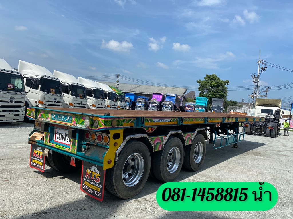 👉 หางพื้นเรียบ สามเพลา อู่ เอส.ที ปี 2561 (9740)