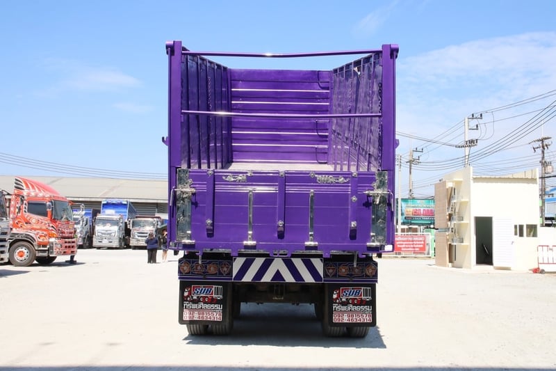 สิบล้อดั้มพ์ ISUZU FXZ 360 แรง ปี 2554 + หางดั้มพ์ สามเพลา อู่ส.สมบัติ ปี 2555  (9033 0857) 