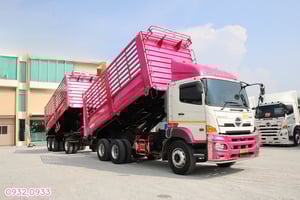 สิบล้อดั้มพ์ HINO FM1A 344 แรง ปี 2565 + หางดั้ม สามเพลา อู่พิรุธ ปี 2565 (0932 0933)