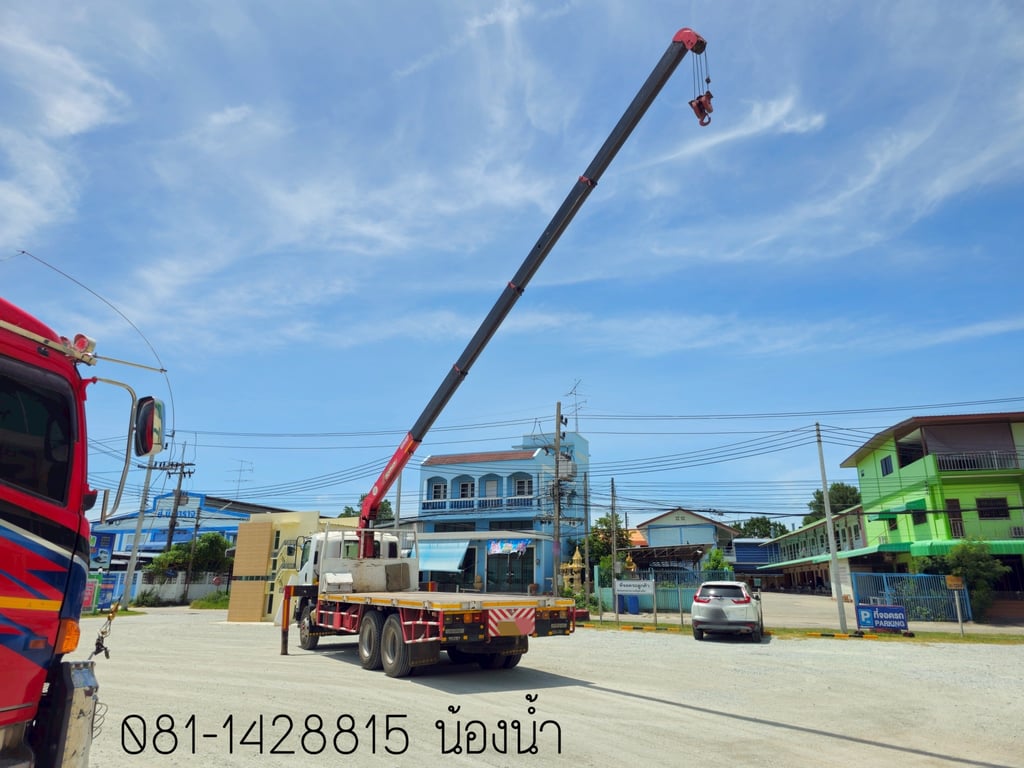 ISUZU FVM 240แรงม้า รถบรรทุก 10ล้อ กระบะเหล็กติดเครน ปี2013 (7224)