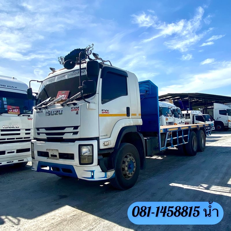 🚚 สิบล้อพื้นเรียบ ISUZU FVM 240 แรง ปี 2561 (1517) 🚚 สิบล้อพื้นเรียบ ISUZU FVM 240 แรง ปี 2561 (1517)