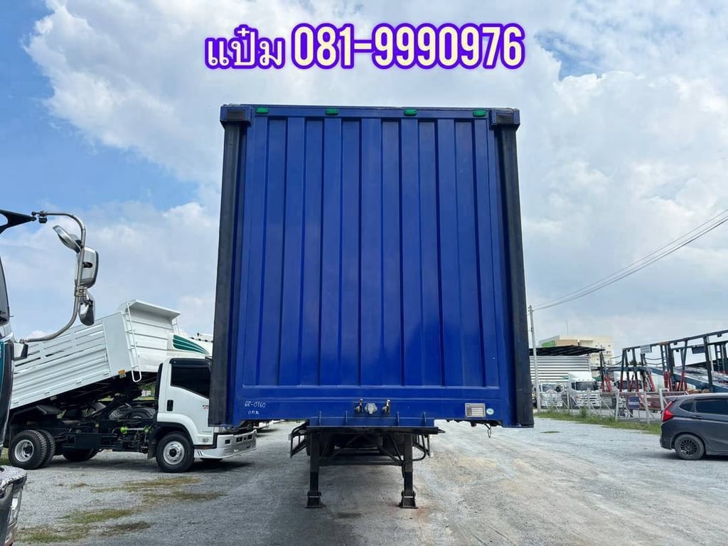 🚚 หางตู้ผ้าใบ  ปี 2565 สามเพลา  อู่สามมิตร ราคา  740,000.-  (0160)
