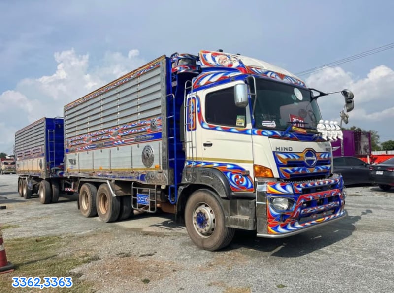 สิบล้อดั้มพ่วงคอกเกษตร HINO FM1A 344แรง ปี 2561 (3362,3363)
