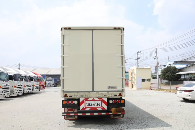 สิบล้อตู้ผ้าใบ HINO FL1A 344 แรง ปี 2567 + หางตู้ผ้าใบ สามเพลา อู่สามมิตร ปี 2567 (5506 5507)