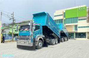 สิบล้อดั้มพ์ ISUZU FXZ 360 แรง ปี 2565 + หางดั้มพ์ สามเพลา อู่สหะกิจ ปี 2565 (1245,1246)