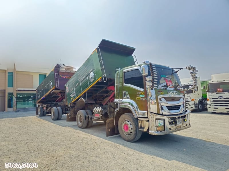 หกล้อดั้มพ์ ISUZU FTR 240 แรง ปี 2565 + หางดั้มพ์ สองเพลา อู่เดอะฟินิกซ์ ปี 2565 (5403 5404)