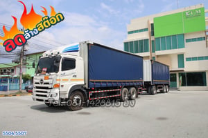 💥💥ลดล้างสต๊อก ลด 300,000.-💥💥  สิบล้อตู้ผ้าใบ HINO FL1A 344 แรง ปี 2567 + หางตู้ผ้าใบ สามเพลา อู่สามมิตร ปี 2567 (5506 5507)