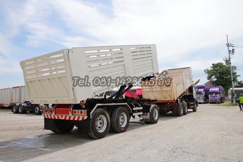 สิบล้อดั้มพ์ HINO FM1A 344 แรง ปี 2566 + หางดั้มพ์ สองเพลา อู่แม็กเทรลเลอร์ ปี 2565 (5411,3778)