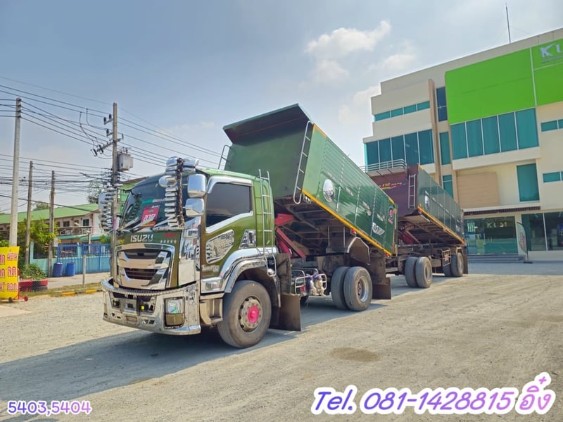 หกล้อดั้มพ์  ISUZU FTR 240 แรง ปี 2565 + หางดั้มพ์ สองเพลา อู่เดอะฟินิกซ์ ปี 2565 (5403,5404)