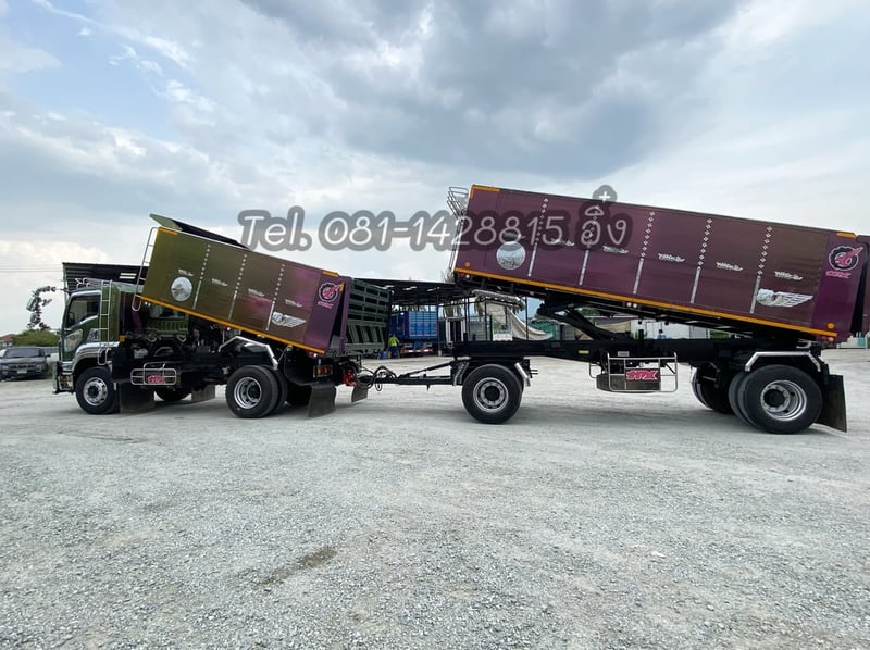 หกล้อดั้มพ์  ISUZU FTR 240 แรง ปี 2565 + หางดั้มพ์ สองเพลา อู่เดอะฟินิกซ์ ปี 2565 (5403,5404)