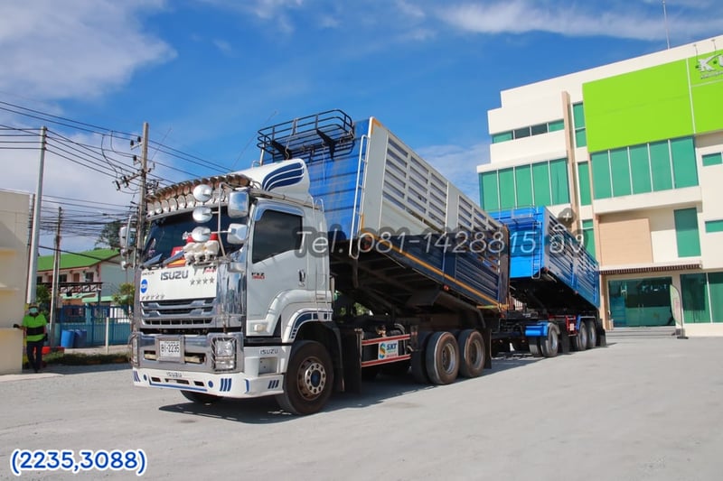 สิบล้อดั้มพ์ ISUZU FXZ 360 ปี 2565 + หางดั้มพ์ สามเพลา อู่เดอะฟินิกซ์ ปี 2565 (2235,3088)